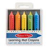 Learning Mat Crayons, 5 Assorted Colors Per Pack, 12 Packs