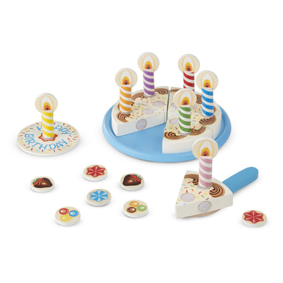 Birthday Party Wooden Play Food, 34 Pieces