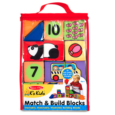 Match & Build Soft Blocks, 14 Pieces