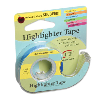 Removable Highlighter Tape, Blue, Pack of 6