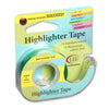 Removable Highlighter Tape, Fluorescent Green, Pack of 6
