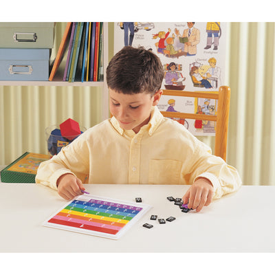 Rainbow Fraction® Plastic Tiles with Tray, 51 Pieces