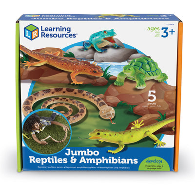 Jumbo Reptiles & Amphibians, Set of 5