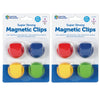 Super Strong Magnetic Clips, 1 1-2" Diameter, 4 Per Pack, 2 Packs