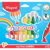 Color'Peps My First Safety Tip Ultrawashable Markers, 12 Per Pack, 6 Packs