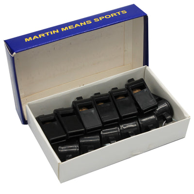 Black Plastic Whistles, 12 Per pack, 3 Packs