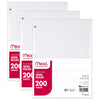 Notebook Filler Paper, Wide Ruled, 200 Sheets Per Pack, 3 Packs