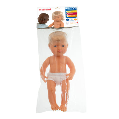 Baby Doll Caucasian Girl With Hearing Aid 15'', Polybagged