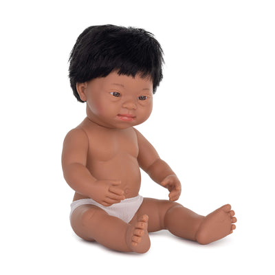 Anatomically Correct 15" Baby Doll, Down Syndrome Hispanic Boy