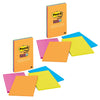 Super Sticky Notes, 4" x 6", Rio de Janeiro Collection, Lined, 4 Pads-Pack, 2 Packs