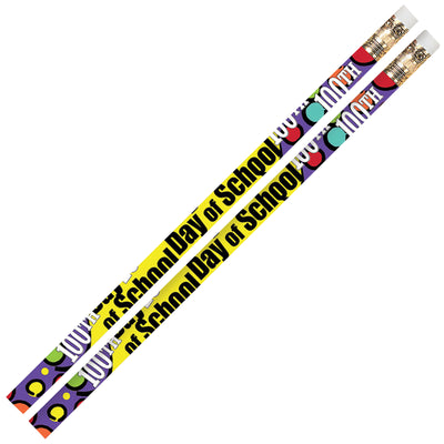 100th Day Of School Motivational Pencils, 12 Per Pack, 12 Packs