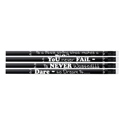 Chalkboard Talk Motivational Pencil, 12 Per Pack, 12 Packs