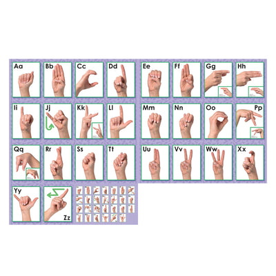 American Sign Language Alphabet Bulletin Board Set, 3 Sets