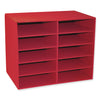 10-Shelf Organizer, Red, 17"H x 21"W x 12-7-8"D, 1 Organizer