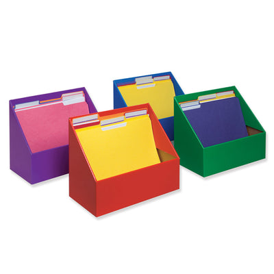 Folder Holder Assortment, 4 Assorted Colors, 9-3-4"H x 12"W x 5-3-4"D, 4 Folders