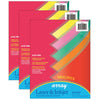 Bright Multi-Purpose Paper, 5 Assorted Colors, 20 lb., 8-1-2" x 11", 100 Sheets Per Pack, 3 Packs