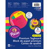 Premium Tagboard, 5 Assorted Bright Colors, 8-1-2" x 11", 50 Sheets Per Pack, 3 Packs