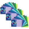 Construction Paper, Cool Assorted, 12" x 18", 50 Sheets Per Pack, 3 Packs