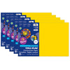 Construction Paper, Yellow, 12" x 18", 50 Sheets Per Pack, 5 Packs
