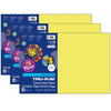 Construction Paper, Lively Lemon, 12" x 18", 50 Sheets Per Pack, 3 Packs