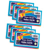 Index Cards, 5 Super Bright Assorted Colors, Unruled, 3" x 5", 100 Cards Per Pack, 6 Packs