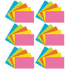 Index Cards, 5 Super Bright Assorted Colors, 0.25" Ruled, 3" x 5", 75 Cards Per Pack, 6 Packs