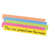 Sentence Strips, Assorted 5 Colors, 1-1-2" Ruled 3" x 24", 100 Strips Per Pack, 2 Packs
