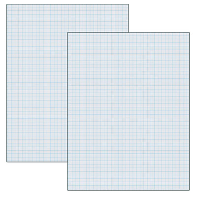 Graphing Paper, White, 1-4" Quadrille Ruled, 8-1-2" x 11", 500 Sheets Per Pack, 2 Packs