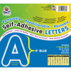 Self-Adhesive Letters, Blue, Puffy Font, 4", 78 Characters Per Pack, 2 Packs