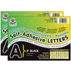 Self-Adhesive Letters, Black, Puffy Font, 2", 159 Characters Per Pack, 2 Packs