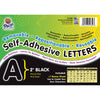 Self-Adhesive Letters, Black, Puffy Font, 2", 159 Characters Per Pack, 2 Packs