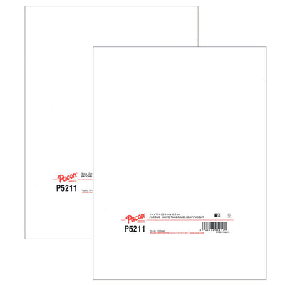 Heavyweight Tagboard, White, 9" x 12", 100 Sheets Per Pack, 2 Packs