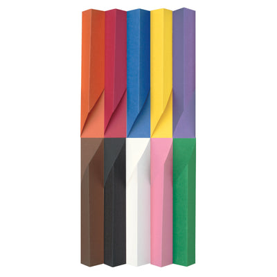 Construction Paper, 10 Assorted Colors, 9" x 12", 50 Sheets Per Pack, 10 Packs