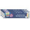 Mini Sentence Strips, 5 Assorted Colors, 1-1-2" x 3-4" Ruled, 3" x 12", 100 Per Pack, 3 Packs