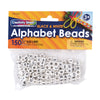 Alphabet Beads, Black & White, 6 mm, 150 Per Pack, 6 Packs