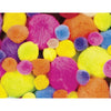 Pom Pons, Hot Colors, Assorted Sizes, 100 Per Pack, 2 Packs