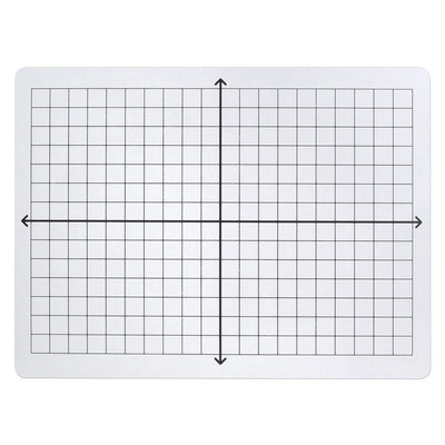 2-Sided Math Whiteboards, XY Axis-Plain, Pack of 10