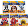 Animal Craft Kits, Felt & Pom Pon, 6 Kits