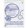 Picture Story Chart Tablet, White, Ruled Short, 1-1-2" Ruled, 24" x 32", 25 Sheets