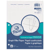 Graphing Paper, White, 3-Hole Punched, 1-4" Quadrille Ruled, 8" x 10-1-2", 80 Sheets Per Pack, 6 Packs