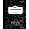 Composition Book, Black Marble, 3-8" Ruled w-Margin, 9-3-4" x 7-1-2", 60 Sheets, Pack of 12