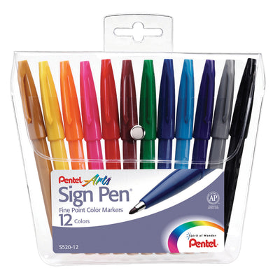 Sign Pen®, Fine Point Color Markers, Assorted, Pack of 12