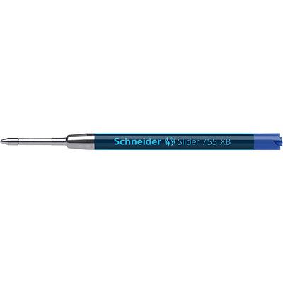 Slider 755 XB Ballpoint Pen Refill, Viscoglide Ink, Blue, Pack of 10