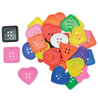 Really Big Buttons™, 8 Shapes, 60 Per Pack, 3 Packs