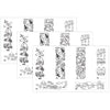 Color-In Bookmarks, 2-1-2" x 7", 6 Designs, 96 Per Pack, 3 Packs