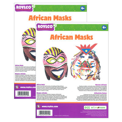 African Masks, 20 Per Pack, 2 Packs