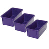 Stowaway® Tray no Lid, Purple, Pack of 3