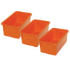 Stowaway® Tray no Lid, Orange, Pack of 3