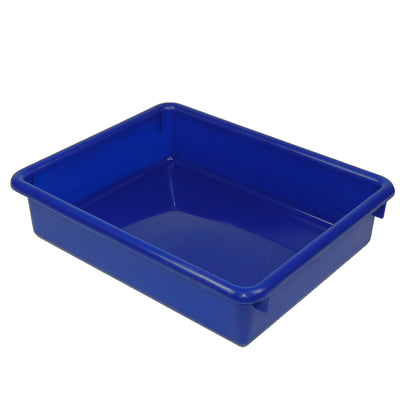 Stowaway® 3" Letter Tray no Lid, Blue, Pack of 3