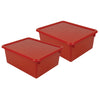 Stowaway® 5" Letter Box with Lid, Red, Pack of 2